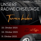 Unsere Radwechseltage im Oktober 2025