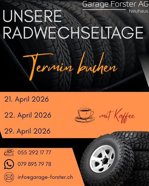 Unsere Radwechseltage Frühling 2026